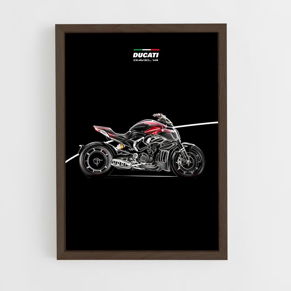 Poster Vitesse de la Diavel – affiche Ducati (vue 5)